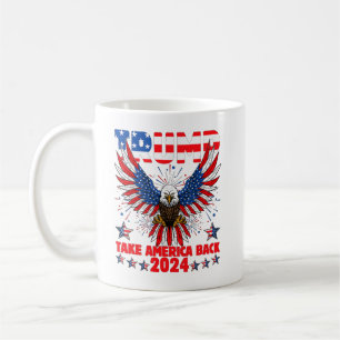 Mug Trump 2024 Reprendre l'Amérique Drapeau américain
