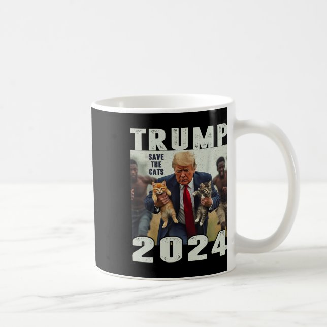 Mug Trump 2024 Sauver Les Chats Dit Débat (Droite)