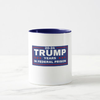 Mug Trump 20-24 ans en prison, démocrates libéraux 