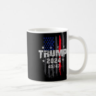 Mug Trump 45-47 Méga Drapeau États-Unis Élection Prési