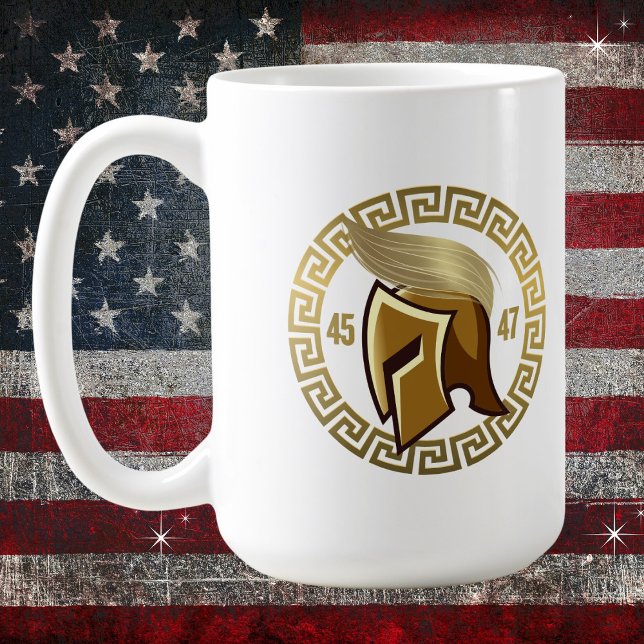 Mug Trump 45-47 Spartan (Available on multiple types, sizes and colors of mugs and other products.  )