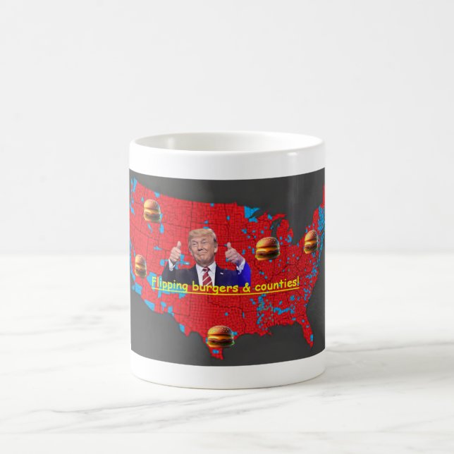 Mug Trump fait sauter des hamburgers et des comtés (Centre)