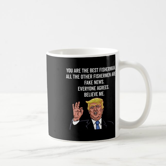 Mug Trump Fisherman Funny Fisher Hook Cadeaux (Droite)