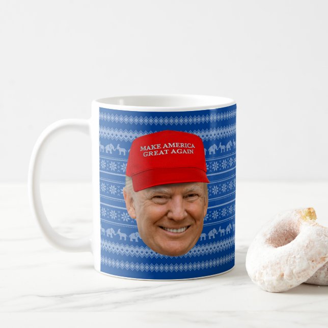 Mug TRUMP MAGA Noël (Avec donut)