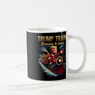 Mug Trump Train Arrive À La Ville Drôle Noël Père Noël