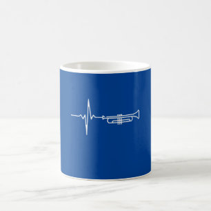 Mug Trumpet Heartbeat Trumpet Player Cadeau