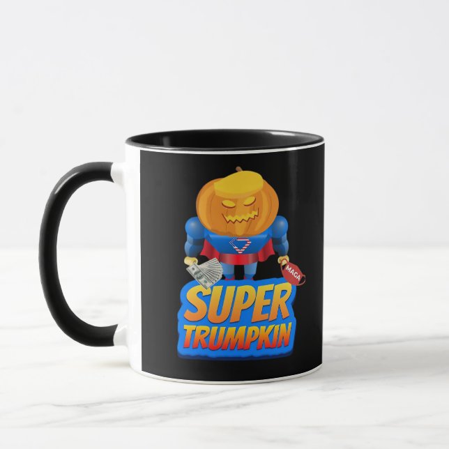 Mug Trumpkin Funny Citrouille Head Halloween Costume C (Gauche)