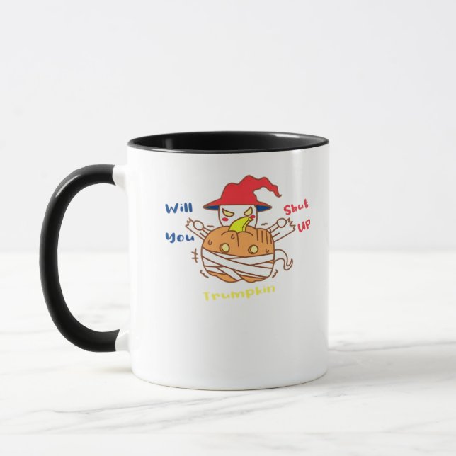 Mug Trumpkin Halloween Election Debate Et Joe Biden (Gauche)