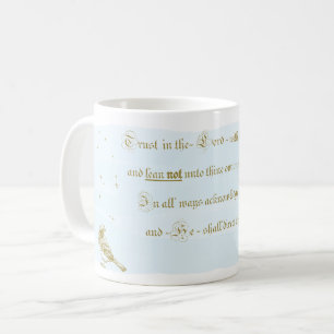 Mug Trust in the Lord Proverbs bible calligraphy