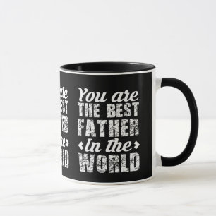Mug Tu es le meilleur père du monde typographie vintag