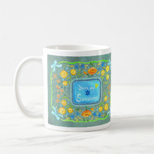 Mug Tu es mon Soleil Art Floral Maximaliste Élégant