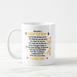 Mug Tu Es Une Super Maman De Chat. Cadeau Amoureux de