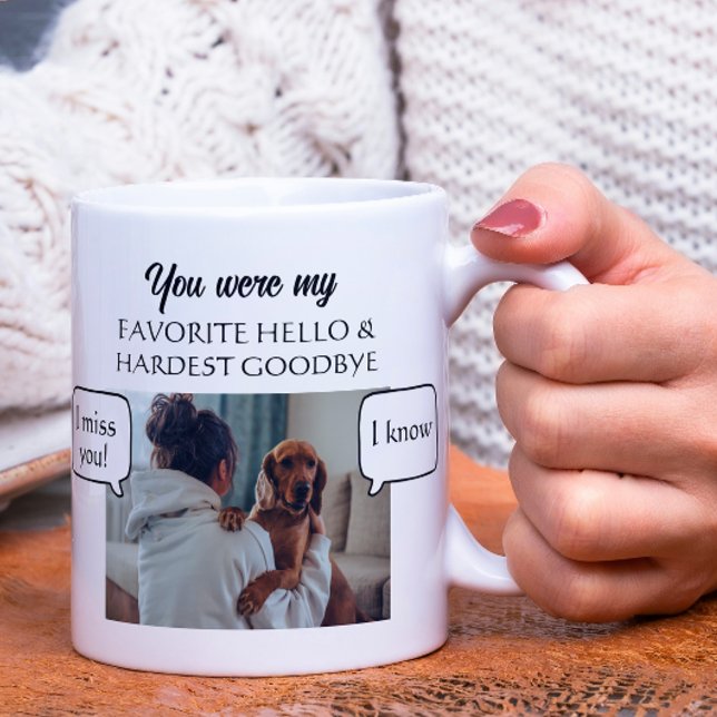 Mug Tu Étais Mon Bonjour Et Mon Adieu Le Plus Difficil (You Were my Favorite Hello And Hardest Goodbye Coffee Mug from Ricaso. Memorial keepsake)
