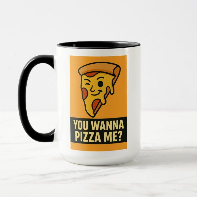 Mug Tu Veux Me Pizza ? - tranche de sable (Gauche)
