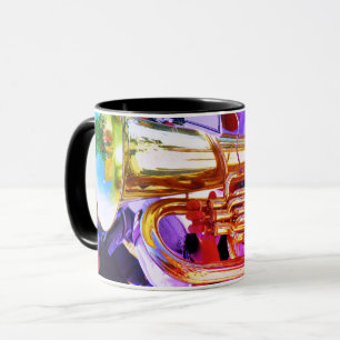 Mug Tuba Éclatant en Perspective Inclinée Cuivres