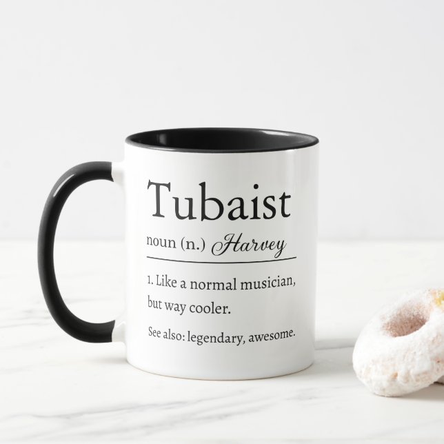 Mug Tubaist Définition Funny Musicien (Avec donut)