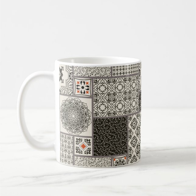 Mug Tuile en patchwork sans couture avec Islam, arabe, (Gauche)