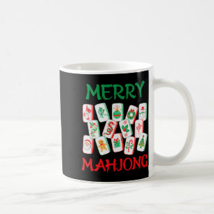 Mug Tuiles de Mahjong de Noël à l'aquarelle Mah Jon ch