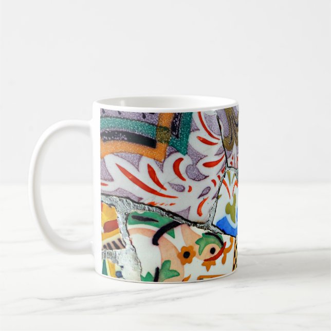 Mug Tuiles de mosaïque de Guell du parc de Gaudi (Gauche)