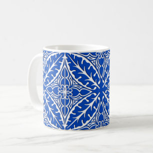 Mug Tuiles marocaines - bleu et blanc de cobalt