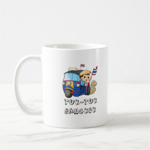 Mug Tuk Tuk Bangkok Thaïlande texte souvenir