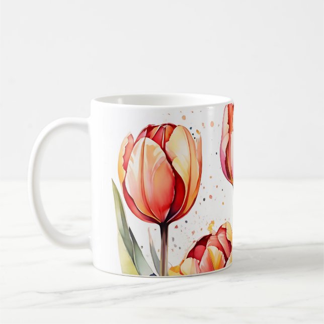 Mug Tulip Gras Fleur Coloré Moderne (Gauche)