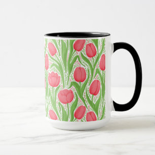 Mug Tulipes en rouge et vert
