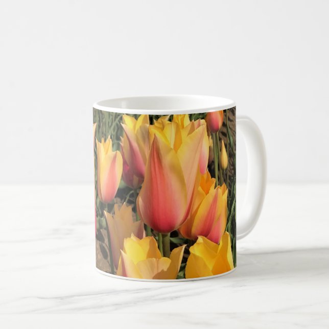 Mug Tulipes rose et jaune (Devant droit)