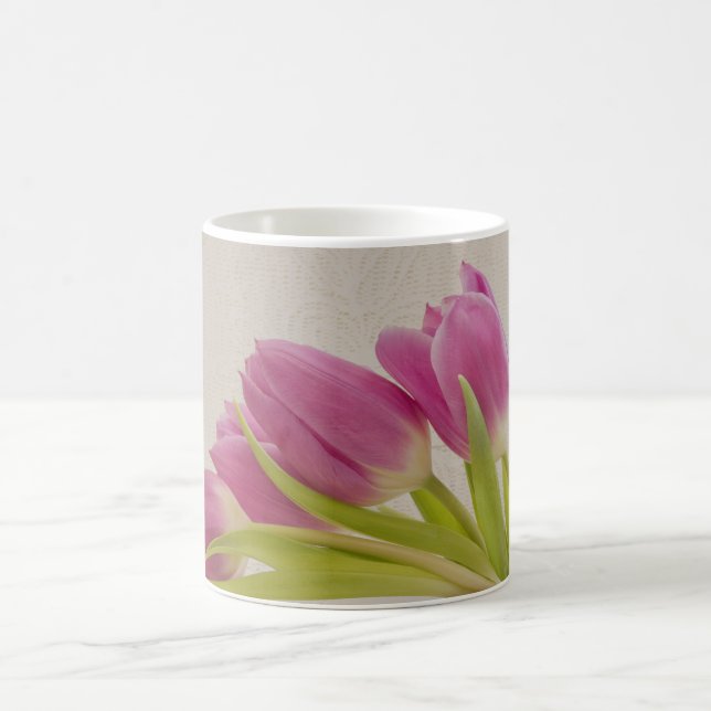 Mug Tulipes Roses Et Dentelles (Centre)