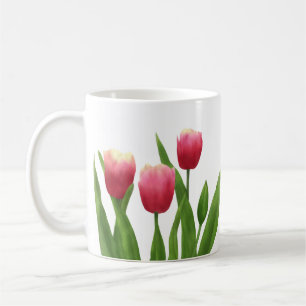 Mug Tulipes rouges avec verdure