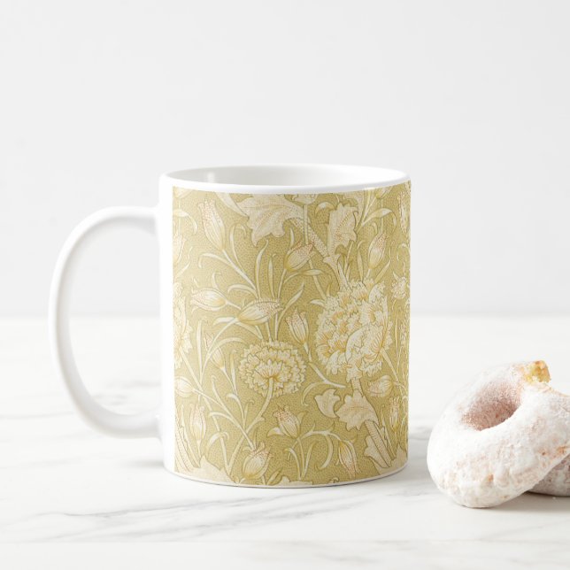 Mug Tulipes sauvages par William Morris, Art des Fleur (Avec donut)
