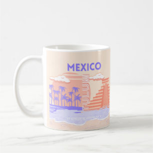 Mug Tulum, Art de voyage, Art rétro