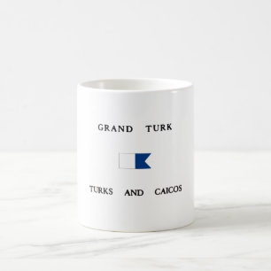 Mug Turcs grands de Turc et alpha drapeau de piqué de