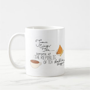 Mug Turmeric, Gingembre, Citation De Thé Amusant