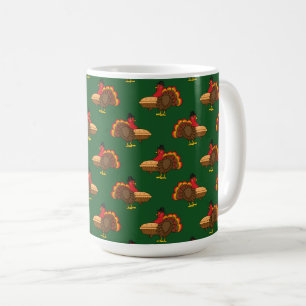 Mug Turquie mignonne avec tarte Citrouille Thanksgivin