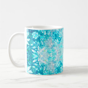 Mug Turquoise Aqua Blue Floral