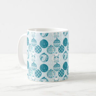 Mug Turquoise, Bleu, motif de Noël