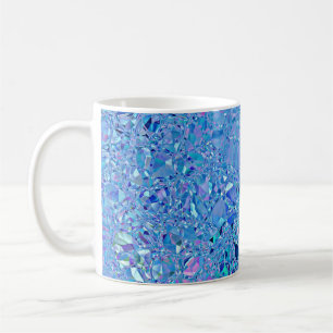 Mug Turquoise et bleu cristal Abstrait