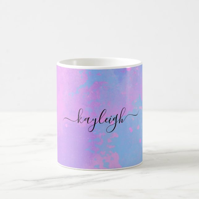 Mug Turquoise rose Abstrait (Centre)