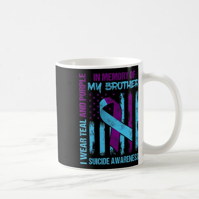Mug Turquoise Violet Ruban Suicide Sensibilisation Ind (Droite)