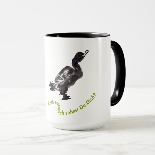 Mug Tuschekunst chinois avec motif canard (Devant droit)