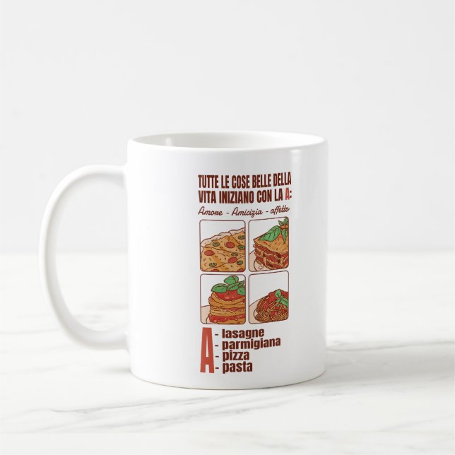 MUG TUTTE LE COSE BELLE DELLA VITA INIZIANO CON A (Gauche)