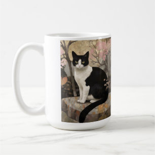 Mug Tuxedo Chat dans un jardin