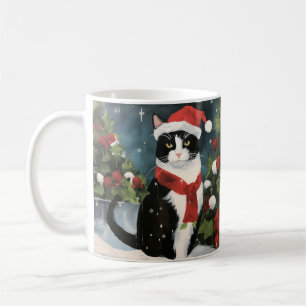 Mug Tuxedo Chat en Noël de neige
