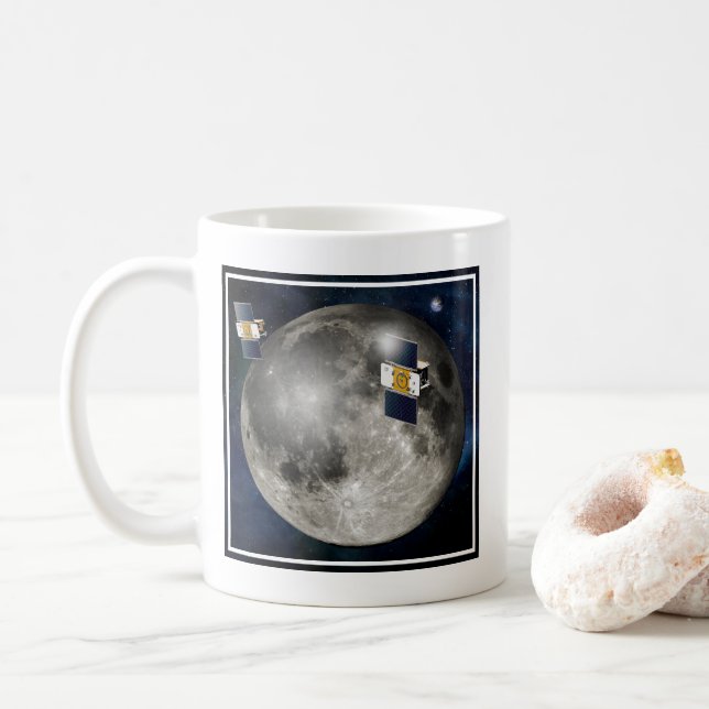 Mug Twin Grail Spacecraft Orbitant La Lune. (Avec donut)