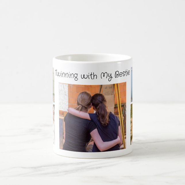 Mug Twinning personnalisé avec My Bestie Photo Collage (Centre)