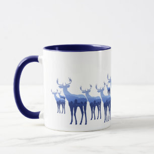 Mug-Two Tone Blue Deer/Elk Mug
