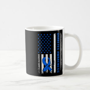 Mug Type 1 Sensibilisation au diabète Drapeau américai