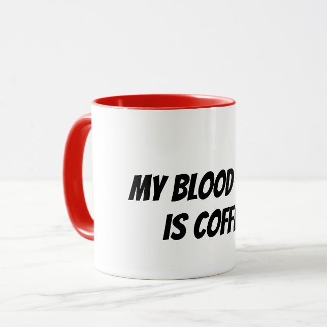 Mug type de sang café (Devant gauche)