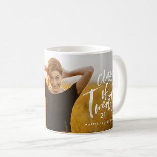 Mug typographie aquarelle moderne diplôme photo invita